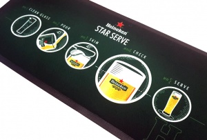Heineken Rubber Back Drip Mat Bar Runner for Pubs. Fast UK Delivery.